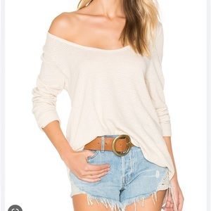 CP Shades Long Sleeve Striped Tunic Top Tan Large